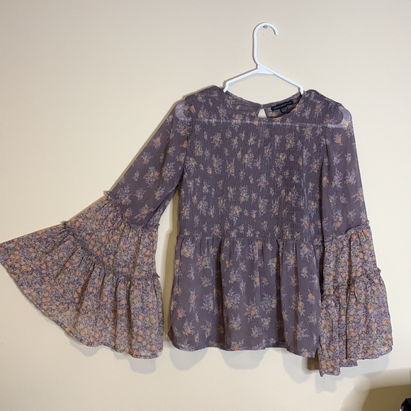 🔥 American Eagle floral peasant top - XS - Picture 1 of 9